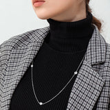 Luminous Dainty Droplets 925 Silver Necklace