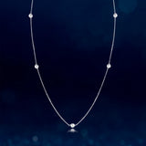 Luminous Dainty Droplets 925 Silver Necklace