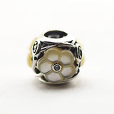 Sterling Silver Luminous Floral Charms for Bracelets DIY