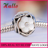Luminous Florals Charm Bead 925 Silver Bracelet Charms for Jewelry Making