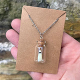 Luminous Ghost Glass Bottles Pendant Necklace for Women