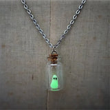 Luminous Ghost Glass Bottles Pendant Necklace for Women