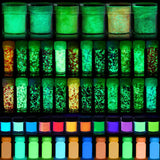 Glow In Dark Epoxy Resin Pigment Powder Glitter Set