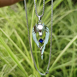 Glow In The Dark Wolf Pendant Necklace Men