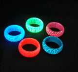 Pink Glow Resin Ring Green Men Women Fluorescent Glowing Jewelry