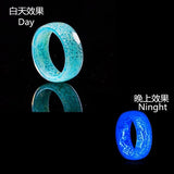 Pink Glow Resin Ring Green Men Women Fluorescent Glowing Jewelry
