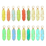 Luminous Stone Charms Hexagonal Column Chakra Healing Pendant