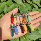 Luminous Stone Hexagonal Column Crystal Pendant