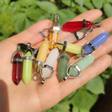 Luminous Stone Hexagonal Column Crystal Pendant
