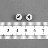 Star Acrylic Beads 500pcs DIY Jewelry 4*7mm Flat Coin Round Plastic Bracelet
