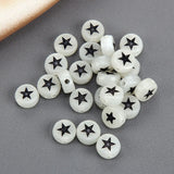 Star Acrylic Beads 500pcs DIY Jewelry 4*7mm Flat Coin Round Plastic Bracelet
