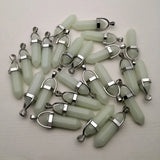 Luminous Stone 24pcs Pendulum Pendant for Jewelry Making