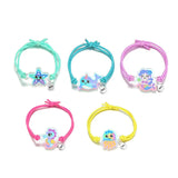 Luoluo&baby 5Pcs Stretch Candy Rope Animal Bracelet Hairband Set for Girls