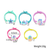 Luoluo&baby 5Pcs Stretch Candy Rope Animal Bracelet Hairband Set for Girls