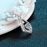 0.5CT 5MM Flash Moissanite Necklace S925 Silver Fine Jewelry