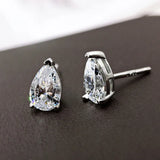 Drop-shaped Diamond Earrings Wedding Fine Jewelry