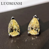 Drop-shaped Diamond Earrings Wedding Fine Jewelry
