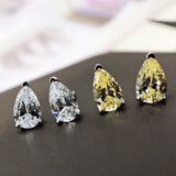 Drop-shaped Diamond Earrings Wedding Fine Jewelry