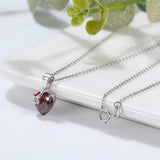 Heart Shaped High Carbon Diamond S925 Silver Necklace Woman Jewelry