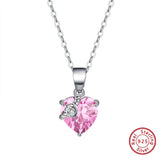 Heart Shaped High Carbon Diamond S925 Silver Necklace Woman Jewelry