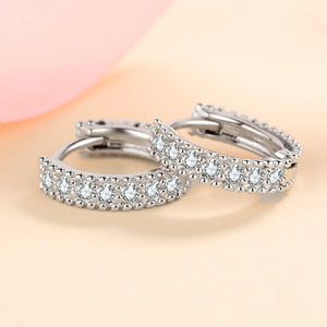 S925 Silver 0.14CT D 7 Moissanite Earrings for Women