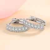 S925 Silver 0.14CT D 7 Moissanite Earrings for Women
