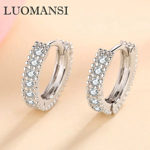 S925 Silver 0.14CT D 7 Moissanite Earrings for Women