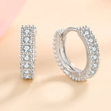 S925 Silver 0.14CT D 7 Moissanite Earrings for Women