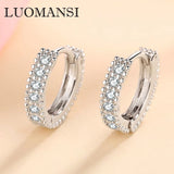S925 Silver 0.14CT D 7 Moissanite Earrings for Women