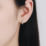 S925 Silver 0.14CT D 7 Moissanite Earrings for Women