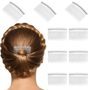 Lurrose 10pcs Hair Side Clip Combs 14 Teeth Bridal Wedding Veil Comb