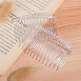 Lurrose 10pcs Hair Side Clip Combs 14 Teeth Bridal Wedding Veil Comb