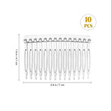 Lurrose 10pcs Hair Side Clip Combs 14 Teeth Bridal Wedding Veil Comb