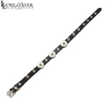 Punk Rivet Leather Snap Button Pendant Necklace for Women