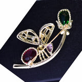Luxe Crystal Zircon Butterfly Pin Brooch for Women