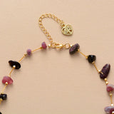 Women Tourmaline Chain Lariat Necklaces Teengirl Chokers