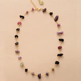 Women Tourmaline Chain Lariat Necklaces Teengirl Chokers