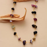 Women Tourmaline Chain Lariat Necklaces Teengirl Chokers