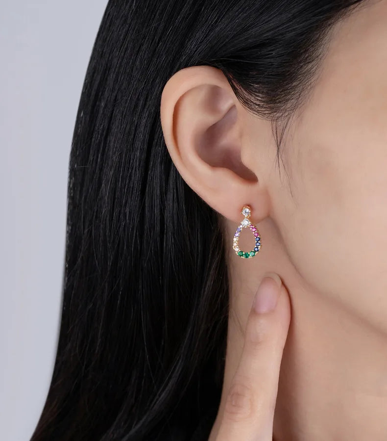 Luxlove Hollow Diamond Zircon Earrings 925 Silver