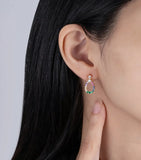 Luxlove Hollow Diamond Zircon Earrings 925 Silver