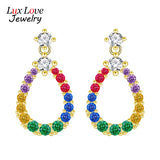 Luxlove Hollow Diamond Zircon Earrings 925 Silver