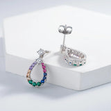 Luxlove Hollow Diamond Zircon Earrings 925 Silver