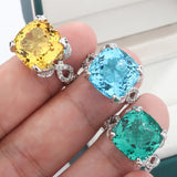 Stylish Colorful Zircon Ring for Women