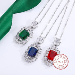 925 Silver Necklace Ashion Zircon Pendant High Sweater