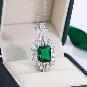 925 Silver Necklace Ashion Zircon Pendant High Sweater