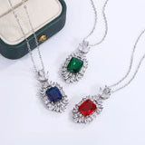 925 Silver Necklace Ashion Zircon Pendant High Sweater