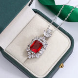 925 Silver Necklace Ashion Zircon Pendant High Sweater