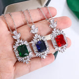 925 Silver Necklace Ashion Zircon Pendant High Sweater