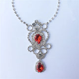 Ruby Red Crystal Anklet Women's Bohemian Foot Jewelry