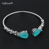 Water Drop Paraiba Tourmaline Open End Bangle